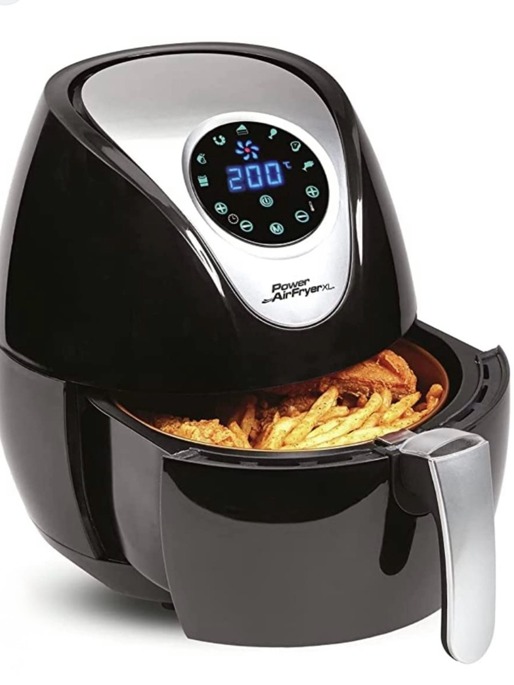 Power AirFryer XL Digital Air Fryer in Black/Silver